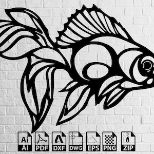 Fish Wall Art (laser cut files - svg, dxf, pdf, ai)
