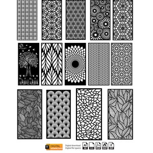 Paneelcollectie blad, boom, islamitisch Bestanden Paneel Dxf-lasersnijden, plasmasnijden Metaal- en houtcnc-machine!