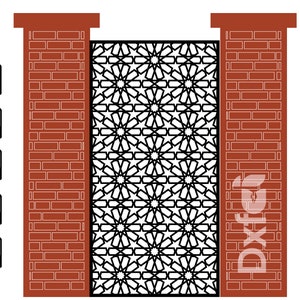 Laser Cut Door Panel Design, Garden Gate SVG DXF CNC Plasma Files