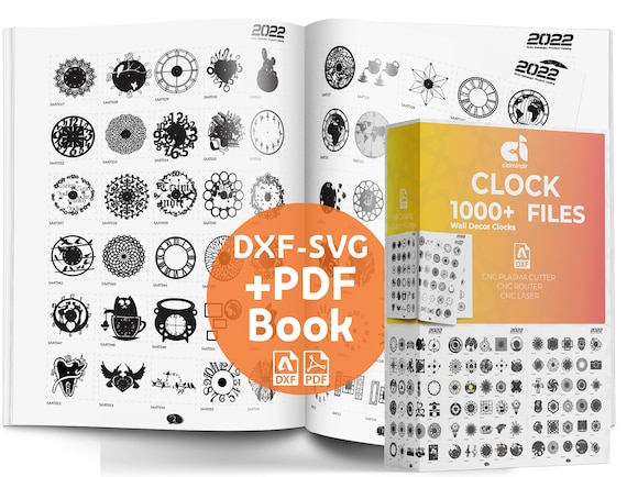 時計 DXF ファイル、1000 個以上の大型、パッケージ時計、コレクション 