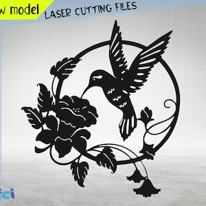 Hummingbird DXF SVG | Laser Cut & CNC Vector Files  #Duv285