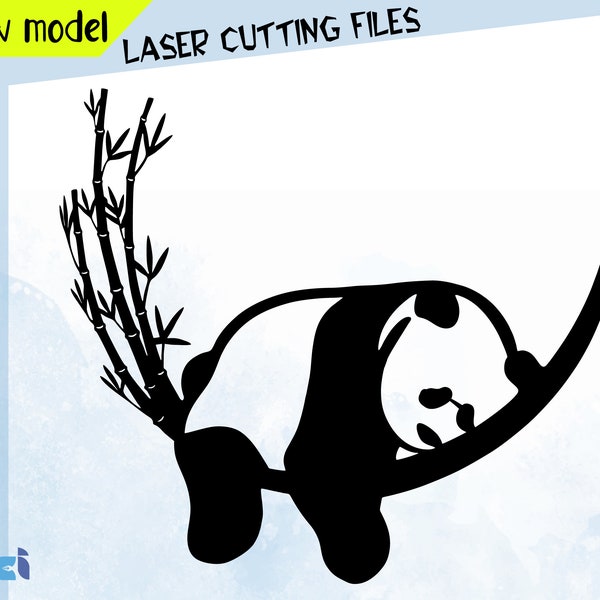 Panda Svg Panda Dxf File, Panda bear Svg, Panda Decor, Animal dxf,Laser Cut, Plasma Cut, Router, Cricut, Vector Files