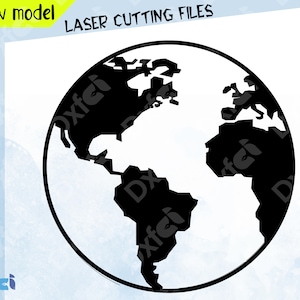 Erde svg, Planet Erde png, Laser Cut Files Circut, LightBrun Welt dxf, Planet png, Globe svg, Weltkarte