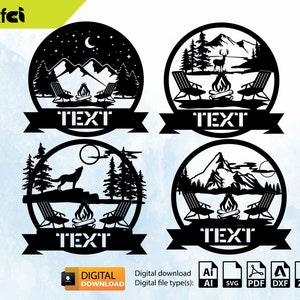 Campfire SVG File: Laser Cut Template, Wall Art (Digital Download)