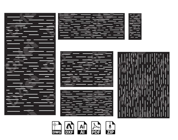 Gate Grill Panel DXF: CNC Laser Cut Templates (Digital Download)