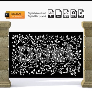 Paneelpoort dxf-svg-bestanden #3010-bestanden paneel dxf lasersnijden, tuin buitenmuur hek, poortpatroon plaatwerk lasersnijden plasma