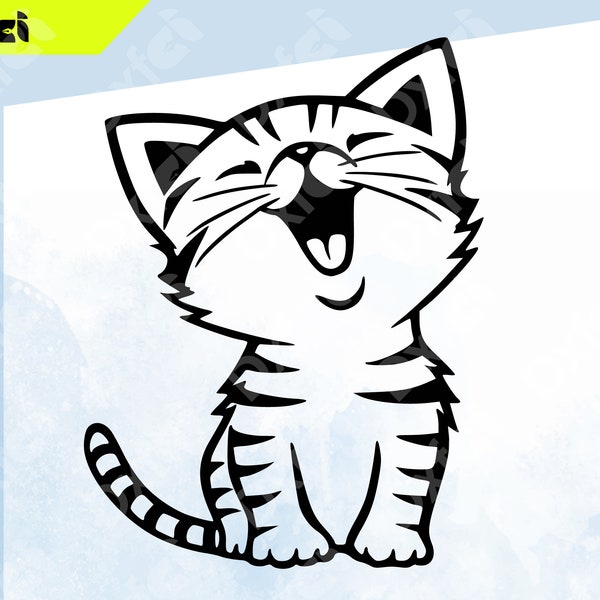 Cute Cat SVG  Cat Svg | Cat Clipart | Cut animal vector | Cute Cat Svg Cut Files for Cricut