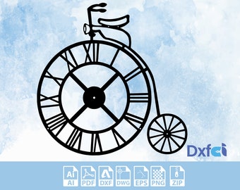 Bike Clock SVG: Metal Wall Decor, Modern Art (Digital Download)