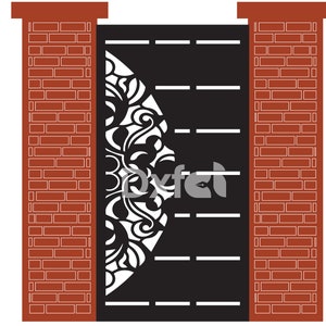 Pattern Panel Wall Panel Garden Wall Room Divider SVG Dxf Decorative Panel, Stencil, Wall Handing svg dxf files for CNC plasma, laser cut