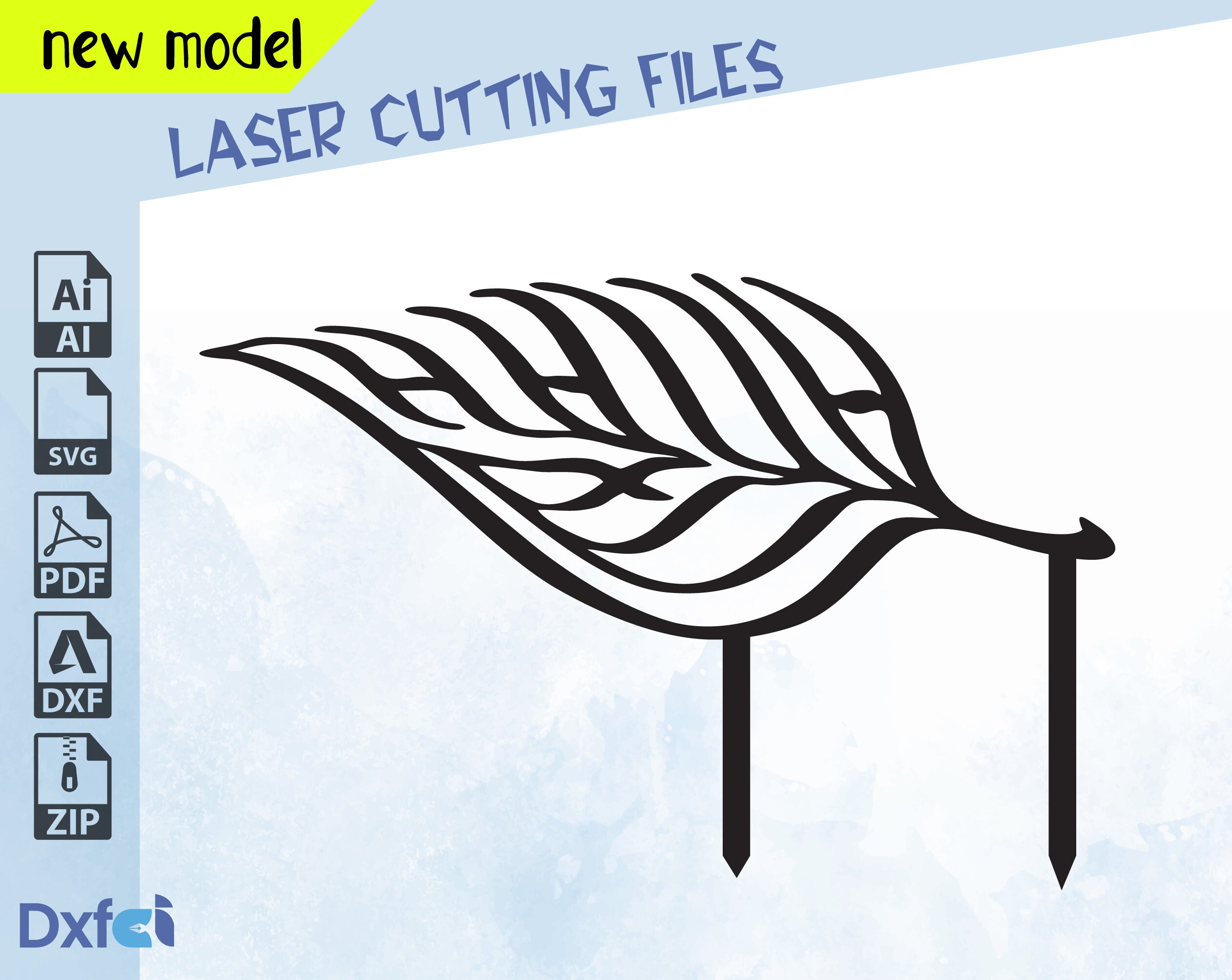 Leaf Garden Stakesdxf Files and SVG Cut Ready for Cnc Etsy Australia