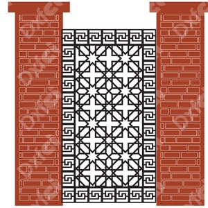 Painel de parede Anatólia, arte, jardim, parede, divisória de ambientes, KAP021, painel decorativo SVG DXF, estêncil, manuseio de parede, arquivos DXF para plasma CNC, corte a laser