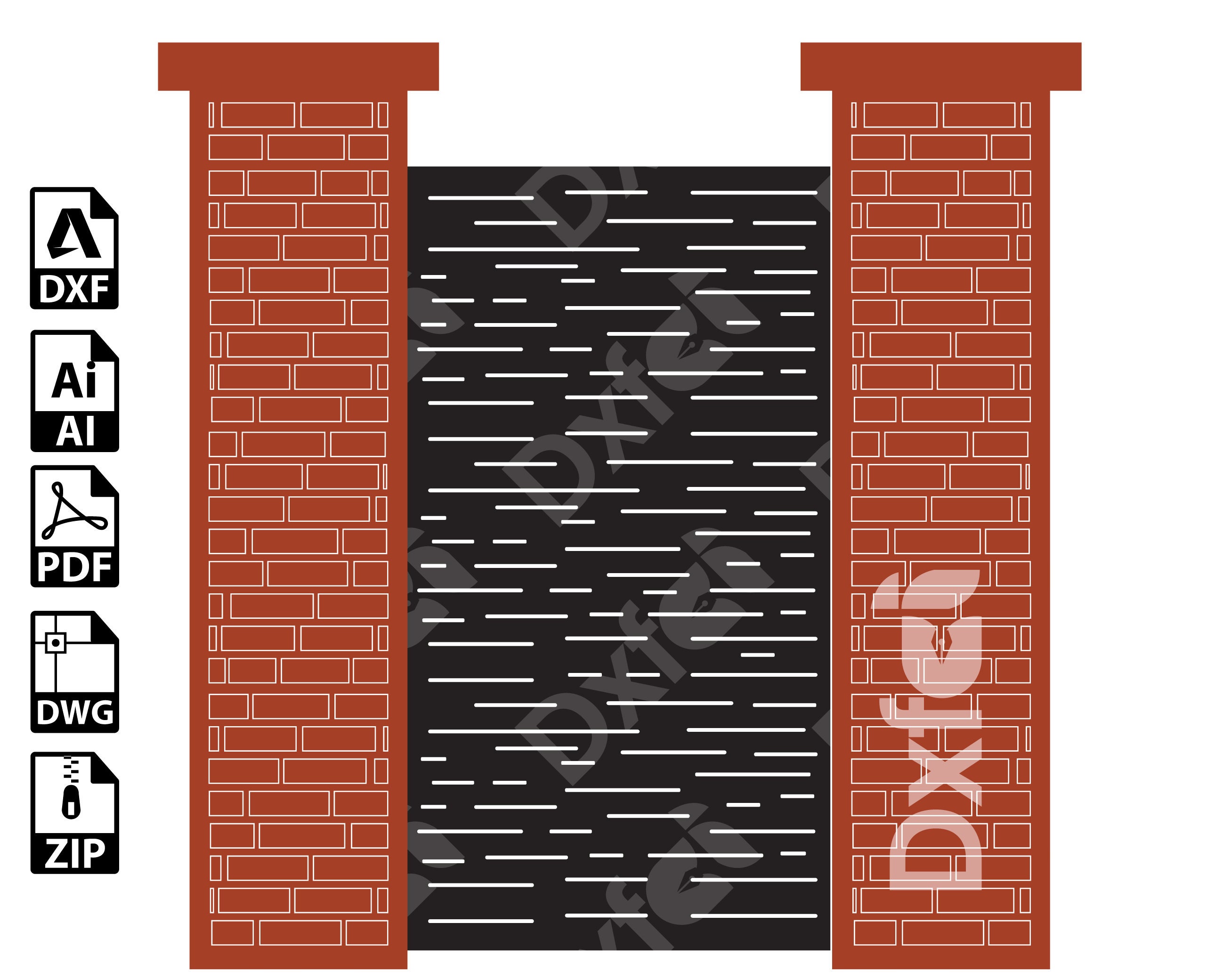 Gate Grill Vector Gate Grill Panel DXF: CNC Laser Cut Templates (digital Download) - Etsy