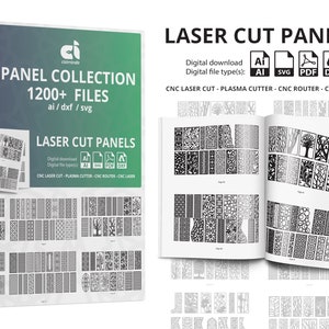 Paneles Cortados por Láser 1200+ piezas Colección Svg Dxf, Archivos de Corte Láser de Árbol, Archivos Svg de Paneles Geométricos