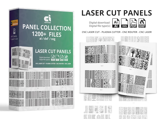 1200+ Laser Cut Panel Designs: Geometric, Tree, Floral (DXF & SVG Digital Download
