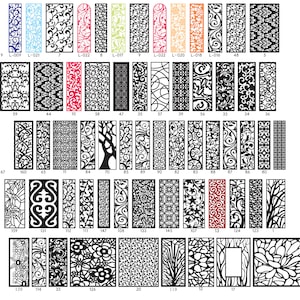 Panel Collection 500cnc files Panel Dxf SVG,Lightburn Art Library for Laser Cut cnc plasma, laser cut files,cnc patterns Stencil image 3