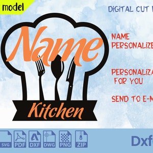 Kitchen svg,customize Dxf Files cook Kitchen Split Frame SVG, Kitchen Sign l Glowforge Sign File l Laser Cut Wall Decor l Personalized Gift