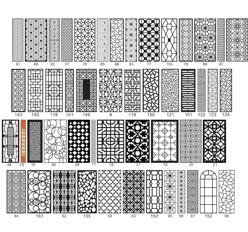 Panel Collection 500cnc files Panel Dxf SVG,Lightburn Art Library for Laser Cut cnc plasma, laser cut files,cnc patterns Stencil image 10