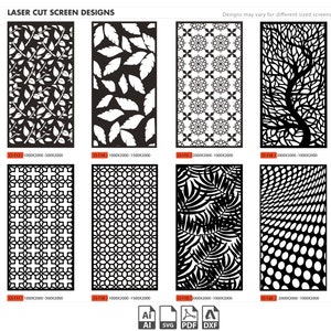 Dxf Laser geschnitten, Raumteiler Laser 48 Stück + 97- 144 CNC-Dateien dxf, svg, ai Panel Dxf Laserschneiden, Laserschneiden