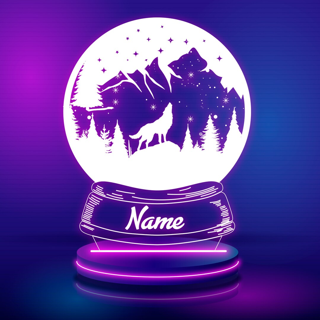 Wolf LED Lamp Wolf Svg Sleep Light Table Lamp Decoration as Night Light ...