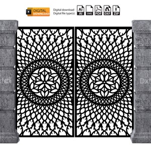 Panel Dxf Panel Dxf Svg Files Digital Gate Grill Partition Room Divider Templates Vector Svg Dxf Files Laser Cutting CNC Plasma Cutter #3275