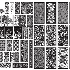 Geometric Laser Cut Panel: Celtic Tree Room Divider SVG DXF