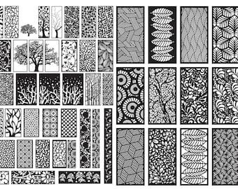 Decorative panel 50+ Gate Room Divider,Geometric Laser Cut Panels Svg, Wood Panel Wall Art, panel collection, laser cut files