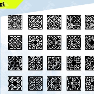 Celtic Svg Dxf Files Ornament Patterns Bundle Cnc Laser Engrave Files