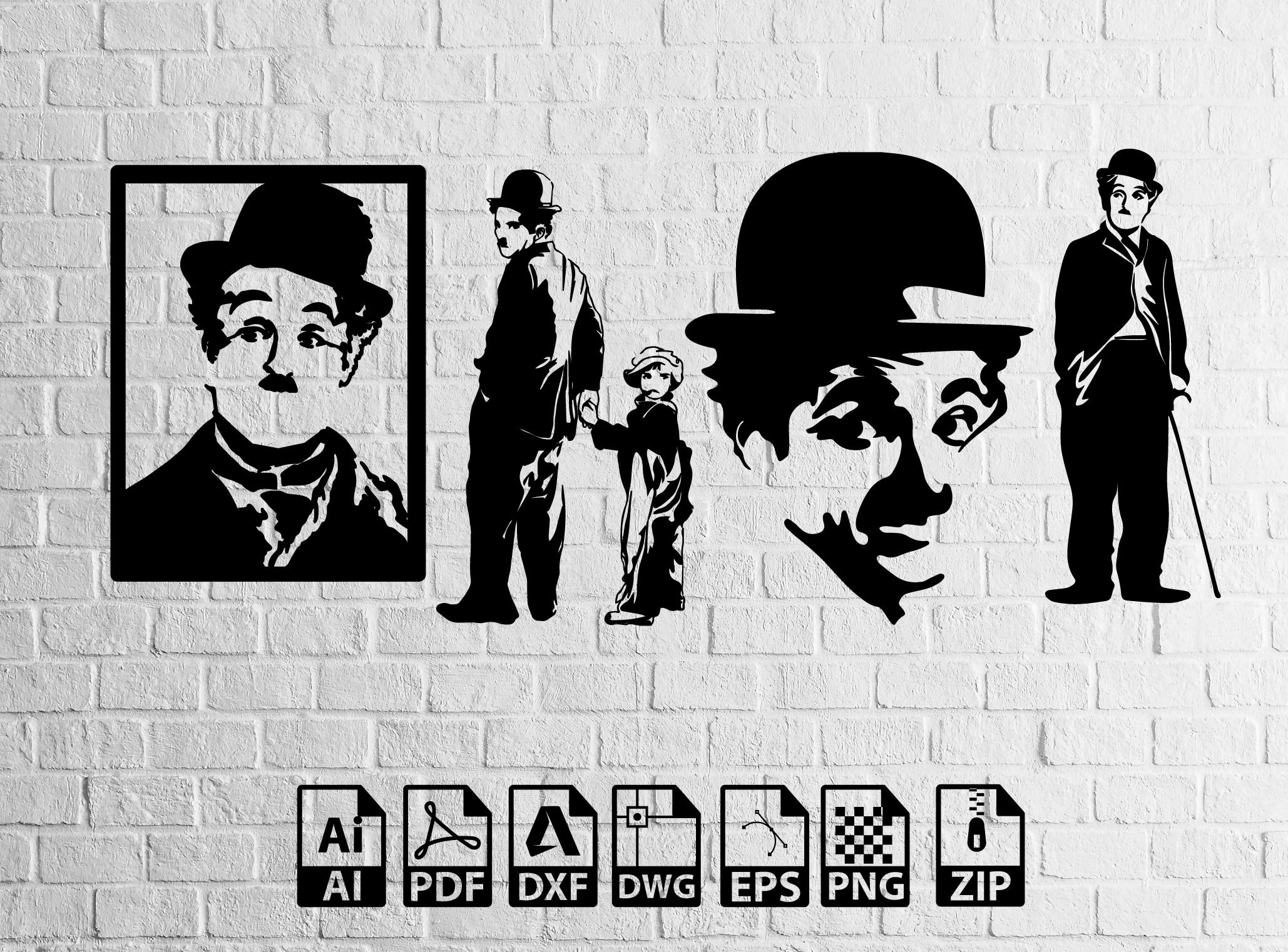 Charlie chaplin svg - Etsy 日本