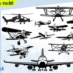 Arquivos SVG de avião, pacote de avião, arquivos de corte DXF, arquivos vetoriais de voo de viagem, clipe de avião, arte, arquivos cnc, decoração de pacote