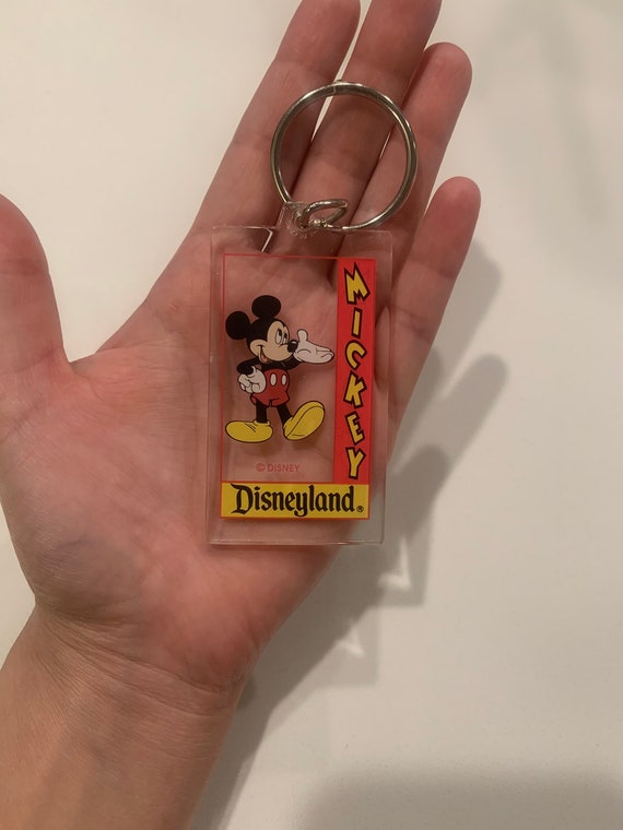 Santa Mickey Mouse Circular Keychain by Leather Treaty – Personalized