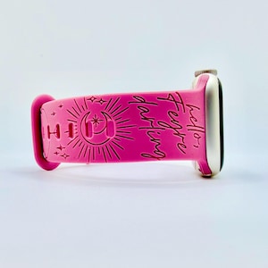 Hello Feyre Darling | APPLE Watch Band | ACOTAR Inspired, Engraved Silicone iWatch Strap 38 40 41 42 44 45 46 49mm, Bookish Gift image 5
