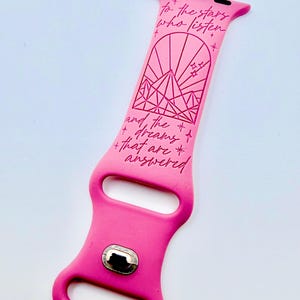 Hello Feyre Darling | APPLE Watch Band | ACOTAR Inspired, Engraved Silicone iWatch Strap 38 40 41 42 44 45 46 49mm, Bookish Gift image 4