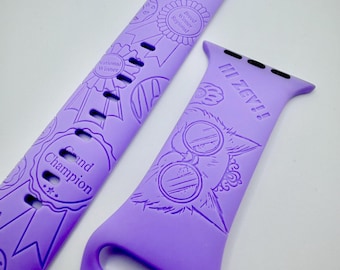 Hi Zev | APPLE Watch Band | Dungeon Crawler Carl Inspired, Engraved Silicone iWatch Strap 38 40 41 42 44 45 46 49mm, Bookish Gift