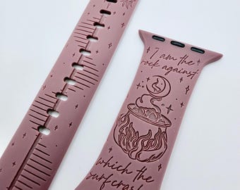 Nothing Can Break Me | APPLE Watch Band | ACOSF Nesta Inspired, Engraved Silicone iWatch Strap 38 40 41 42 44 45 46 49mm, Bookish Gift