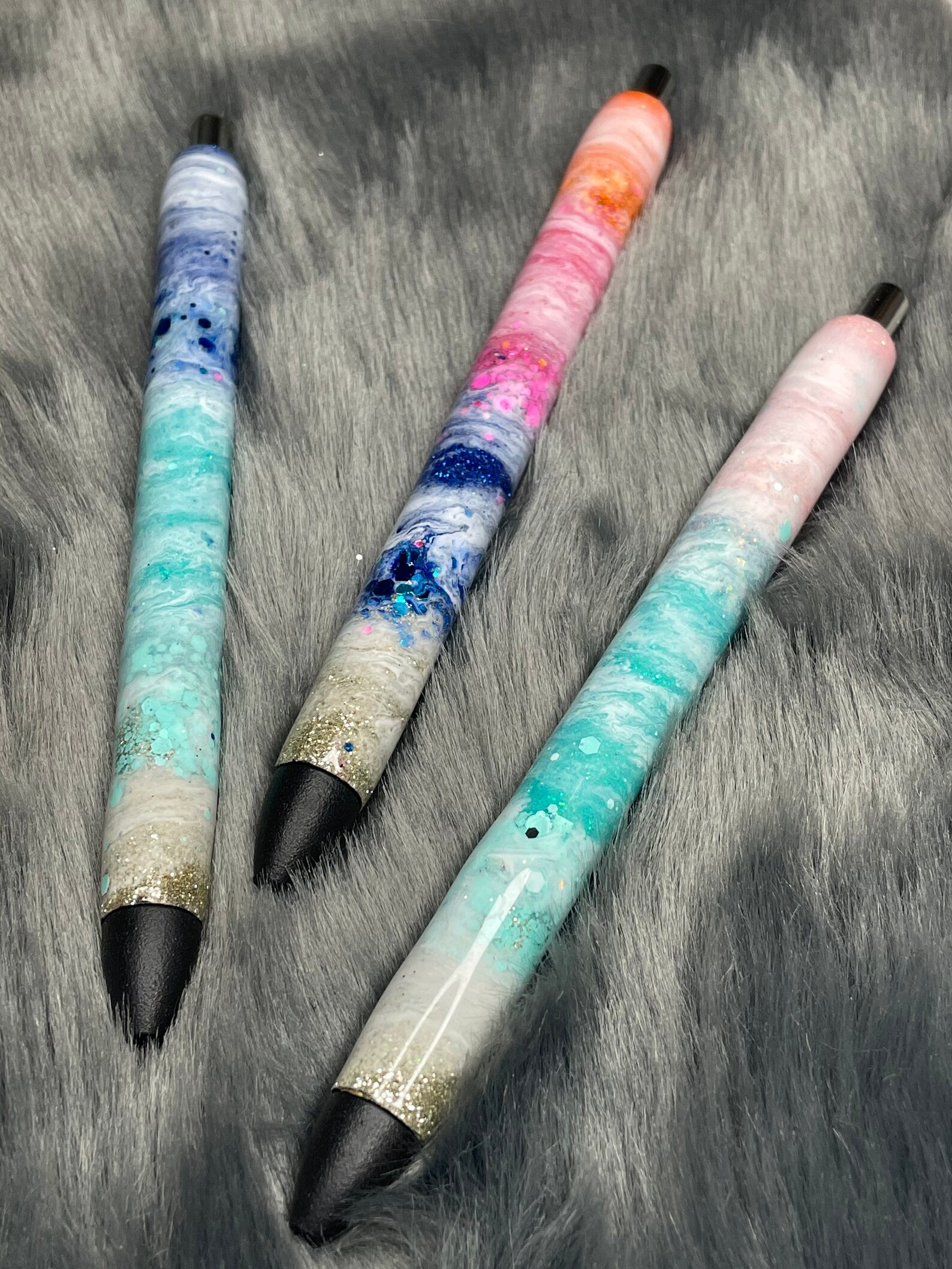 Beach Scene Epoxy Pens Set of 3 Etsy