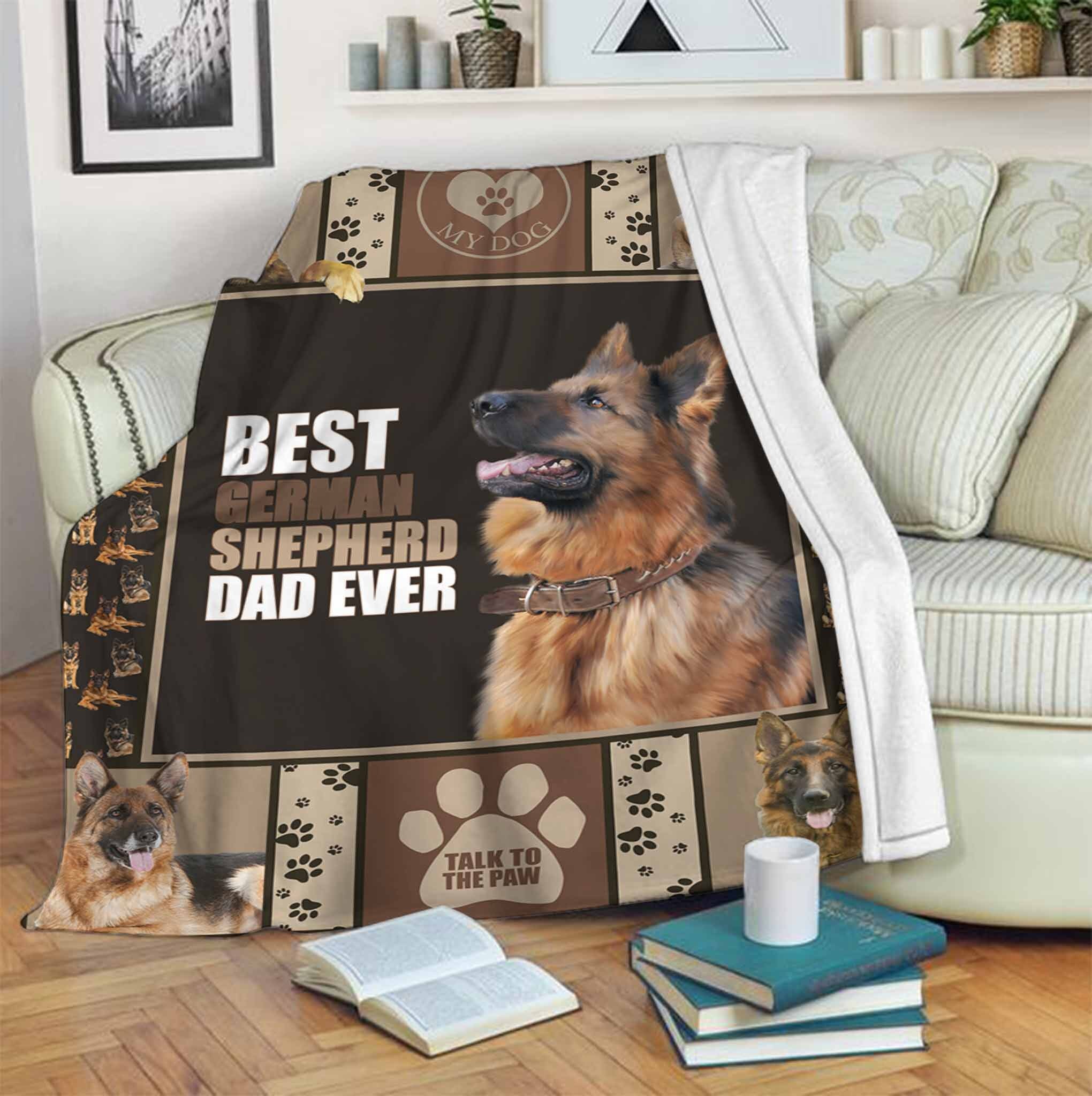 Best German Shepherd Dad Ever Blanket Blanket For Dog Lovers Etsy