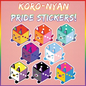 Koro-nyan Pride Charity Stickers / Dice Cat Vinyl Stickers / Giudizio / Judge Eyes