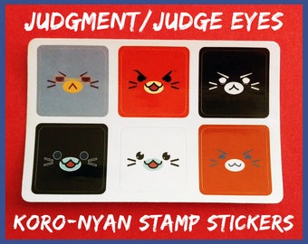 Koro-Nyan Judgement/Judge Eyes Stamp Stickers