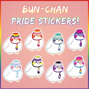Bun-chan Pride Charity Stickers | Bun-chan Vinyl Stickers | Yakuza | RGG/Ryu Ga Gotoku