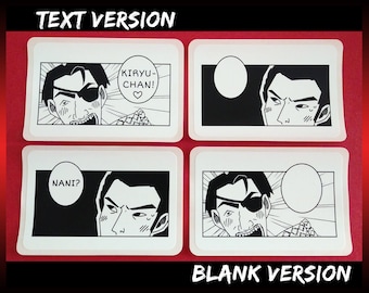 Kiryu Kazuma and Goro Majima Manga Panel Stickers | Yakuza | Ryu Ga Gotoku