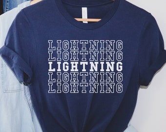 Tampa Bay Lightning Shirt 90s Florida Ice Hockey T-Shirt Official NHL  Graphic Tee Sports Jersey TShirt Blue Black Vintage 1990s Men's Large