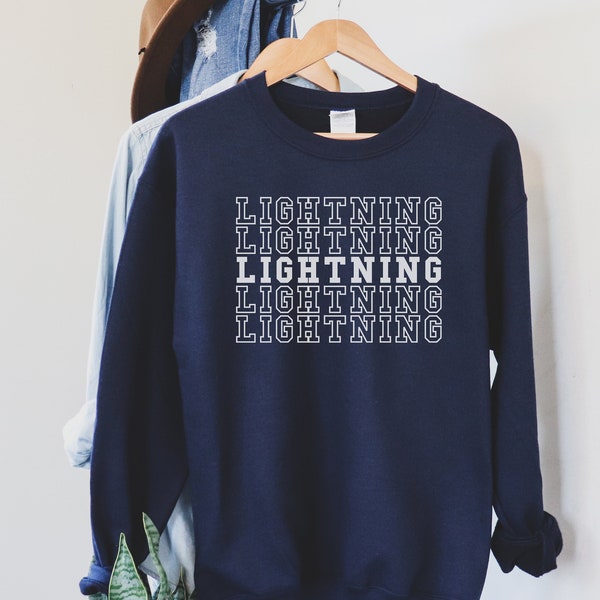 Lightning Crewneck Sweatshirt, Lightning Sweatshirt Womens, Tampa Bay Shirt, Tampa Bay, TB Lightning Sweatshirt, Bolts Shirt