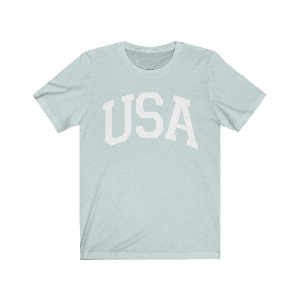Retro Style USA Tshirt Big USA Tshirt USA Simple Shirt Made | Etsy