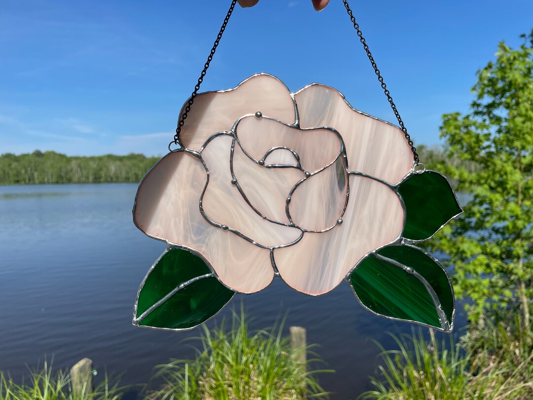 Stained Glass Rose Etsy