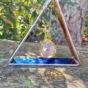 Stained Glass Crystal Ball Prism Decor
