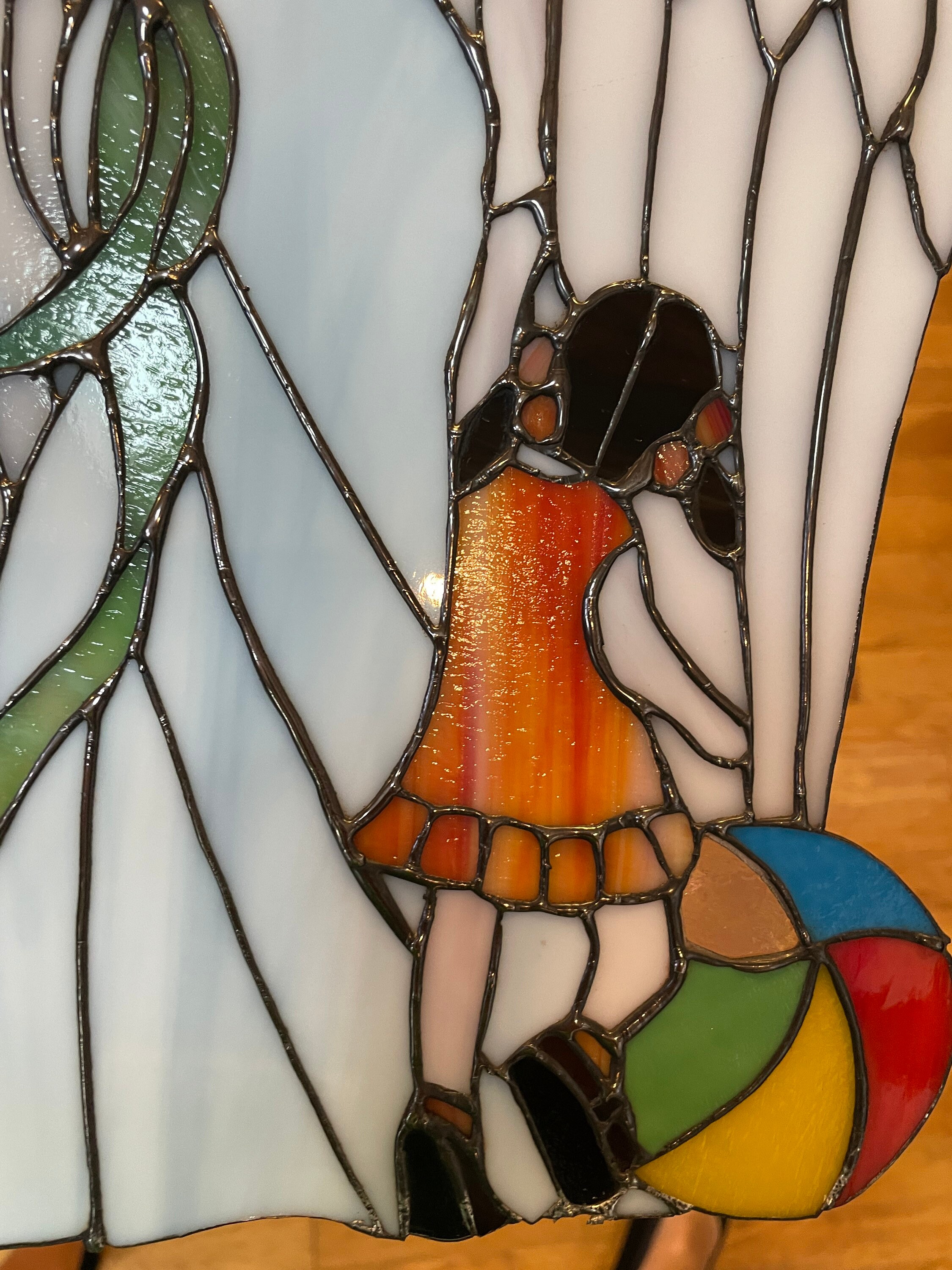Stained Glass Girls Guardian Angel Etsy