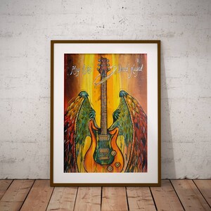 Play Like David Played | Original Christian Artwork Praise Music Worship Guitar Jesus Painting | Katie DeCosa Studio | Giclee Print Wall Art