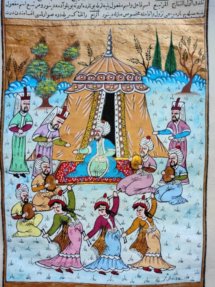 Original Osmanische Türkische Miniatur Malerei auf alter Seite | Etsy