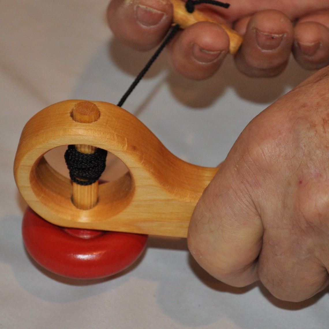 Wooden Spinning Top pull String to Spin the Top Etsy