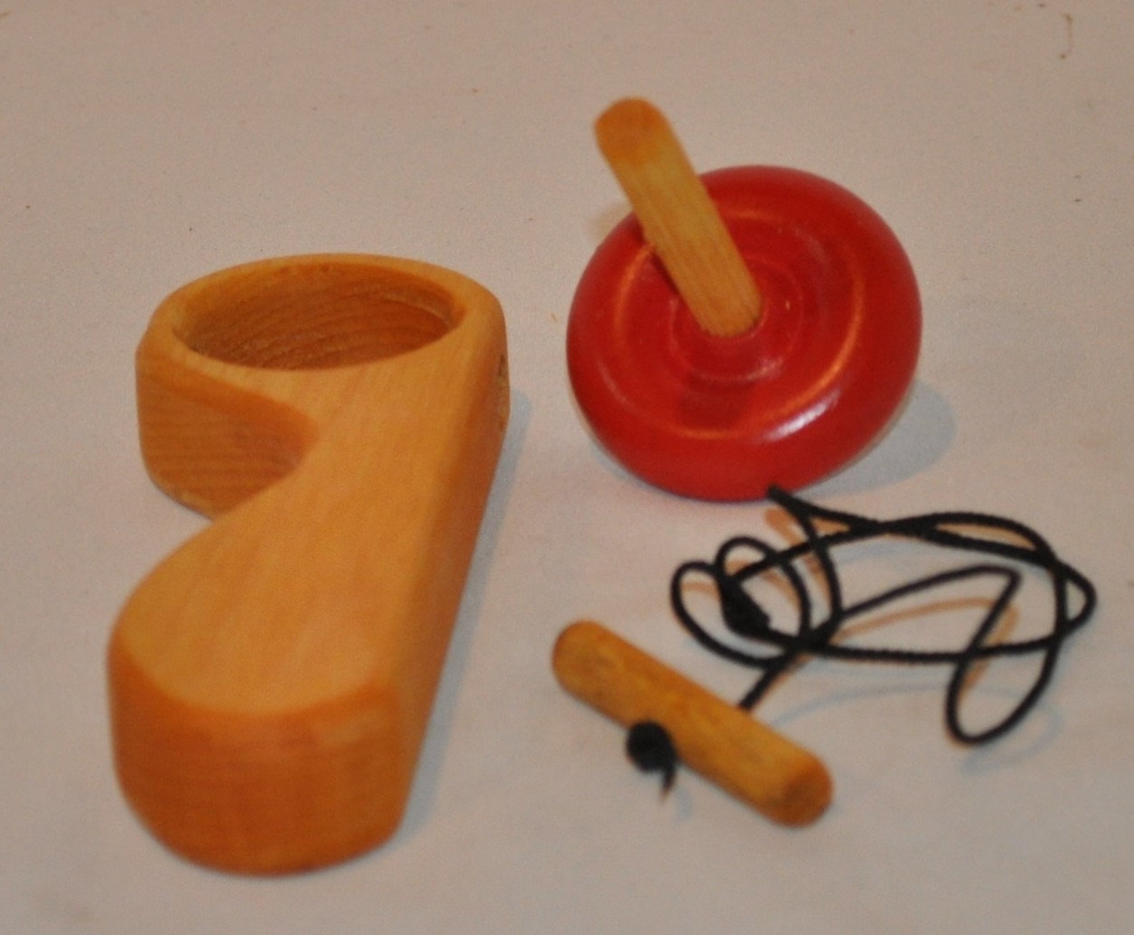 Wooden Spinning Top pull String to Spin the Top Etsy